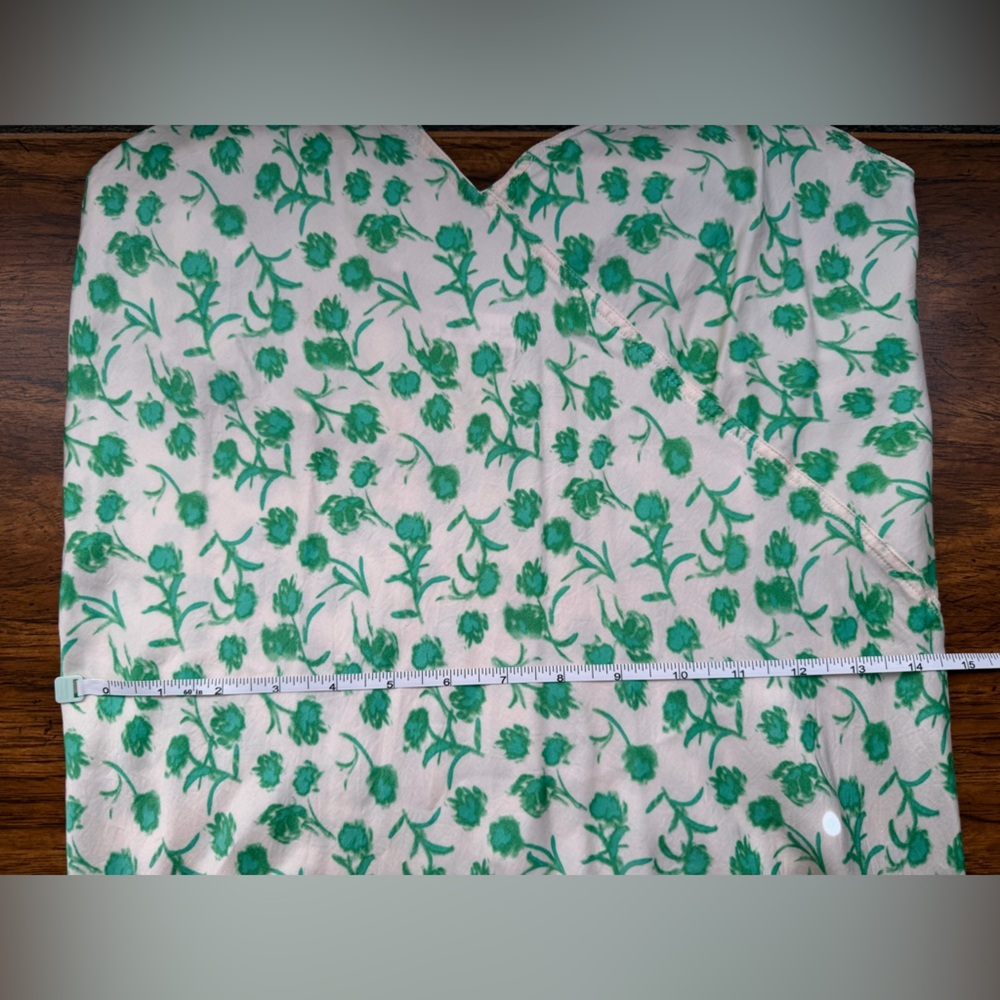 Zara The Lara Dress Green Floral Midi Dress - Picture 4 of 7